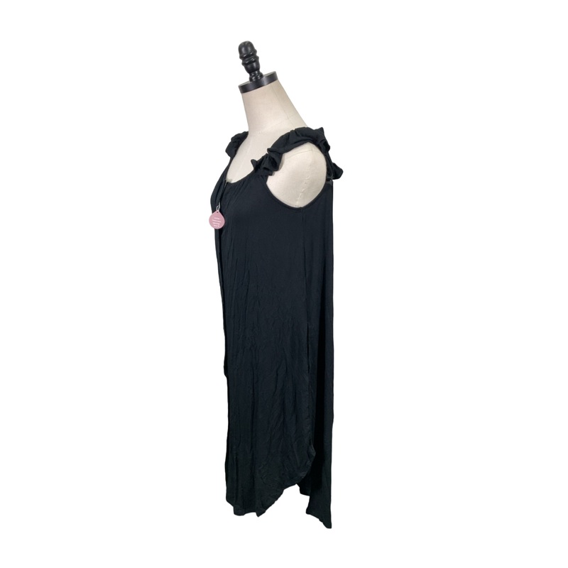 Kindred Bravely Ruffle Strap Labor & Delivery Gown, Black, S/M