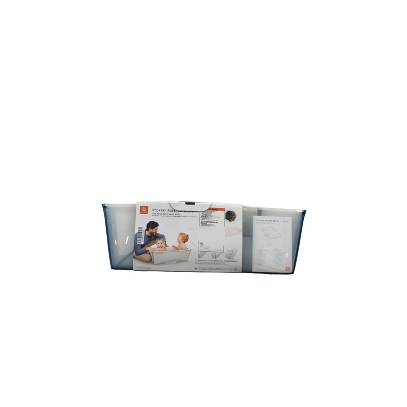 Stokke Flexi Bath Foldable Baby Bathtub, X-Large, Transparent Blue