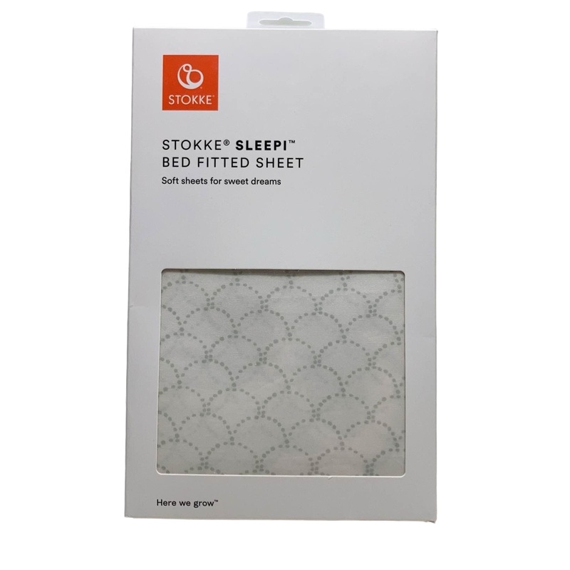 Stokke Sleepi Fitted Sheet, Fans Grey, V3