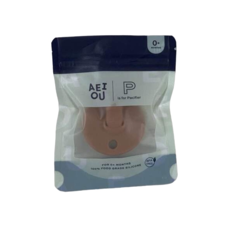 AEIOU Silicone Pacifier, Clay, 1 pack
