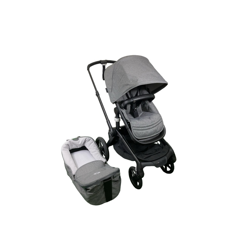 Bugaboo Fox 5 Stroller, 2022, Black Frame, Grey Melange