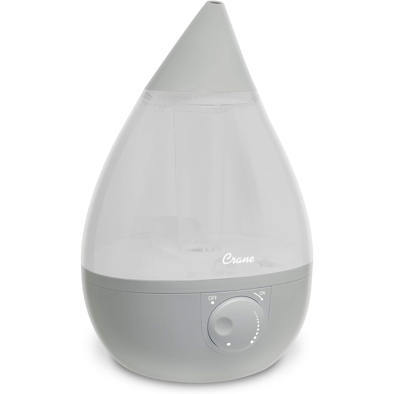 Crane Ultrasonic Cool Mist Humidifier, Grey