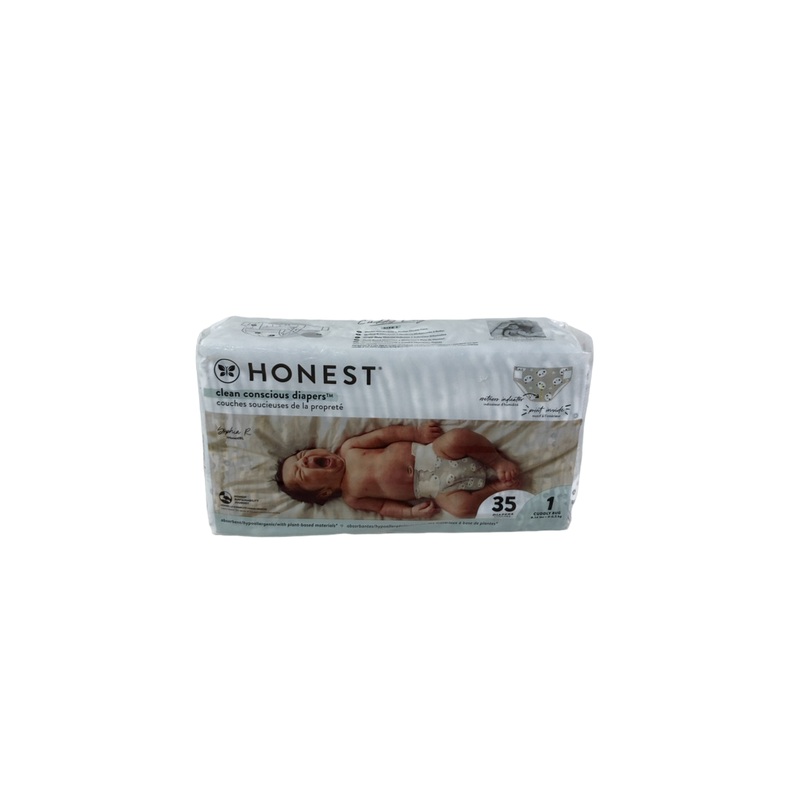 Honest Company Club Box Diapers, 35 Count, Pandas, Size 1