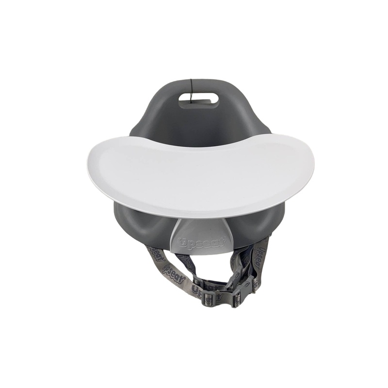 Upseat Baby Floor Chair and Booster Seat with Tray, Grey