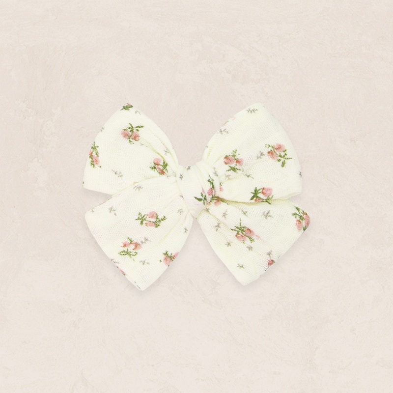 Adventure Bow – Rose Floral Clip