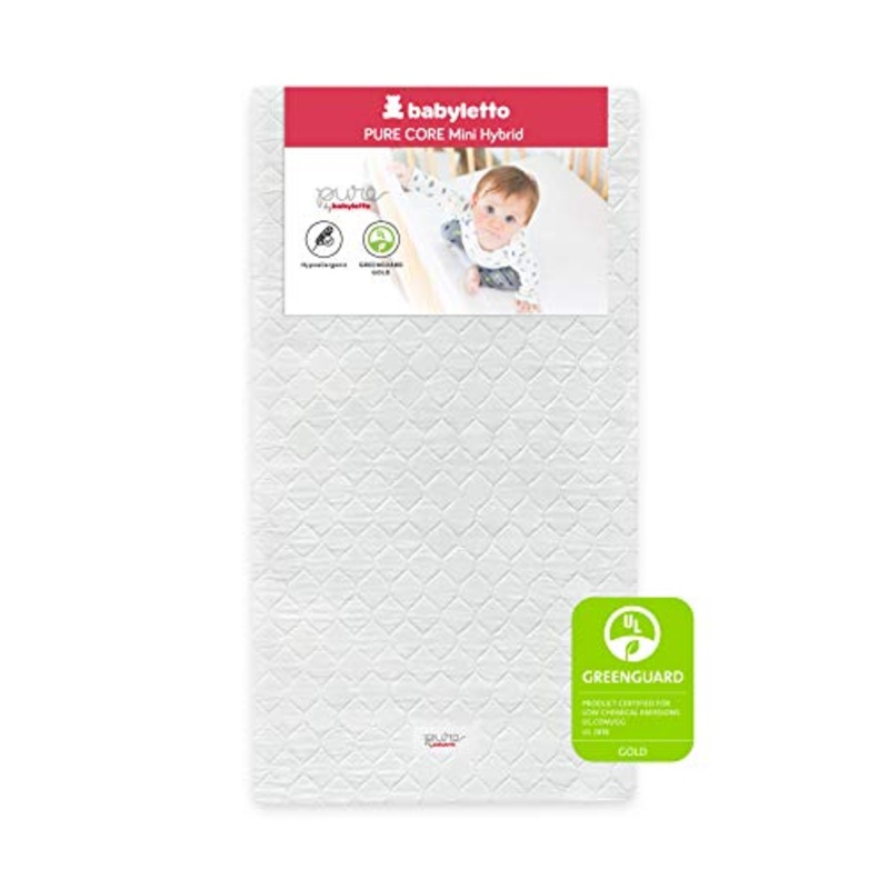 Babyletto Pure Core Mini Crib Mattress With Hybrid Waterproof Cover