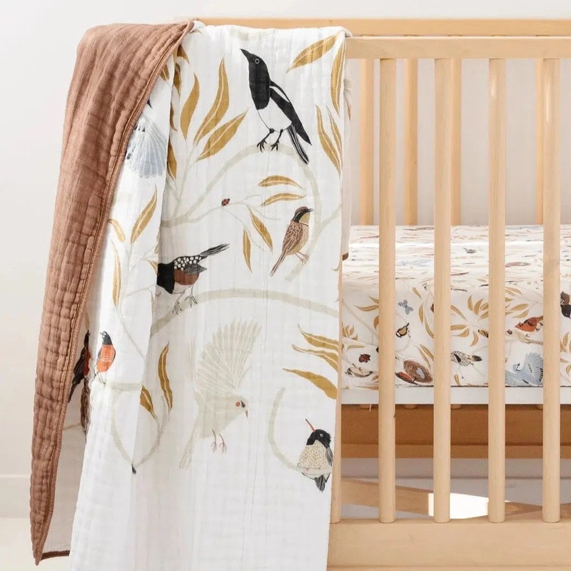 Clementine Kids – Cotton Muslin Quilt – Birds
