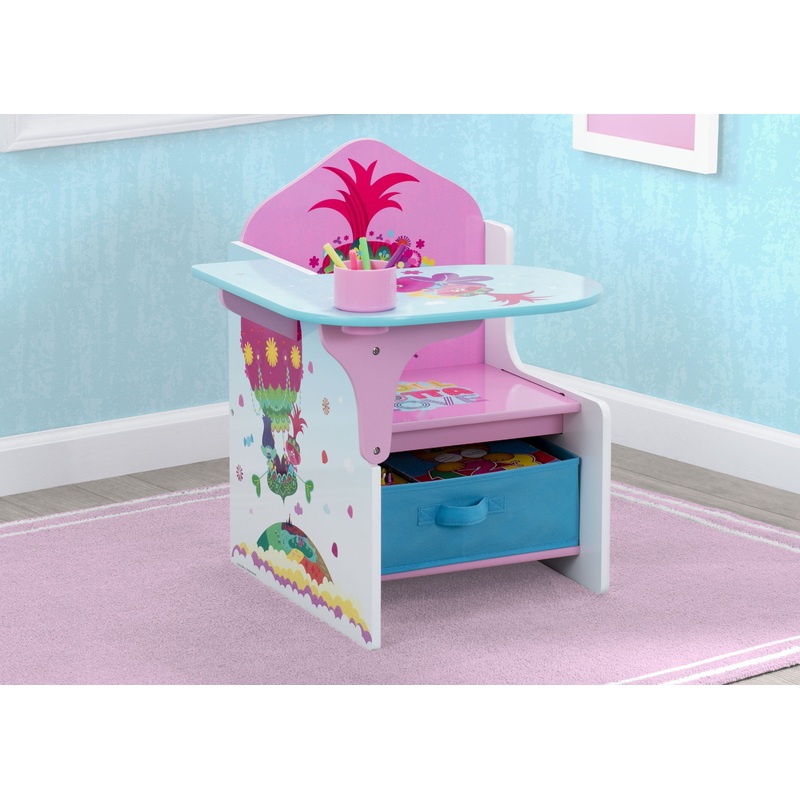 Trolls World Tour Chair Desk with Storage Bin