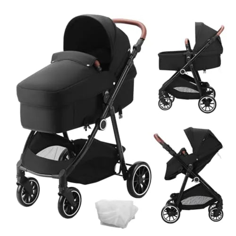 Standard Baby Stroller – Black (See Description)