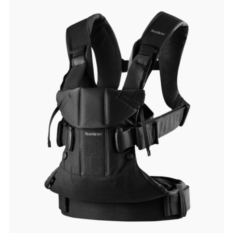 BabyBjorn Baby Carrier One, Black Woven Mix
