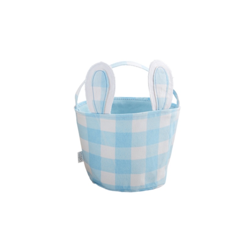Check Easter Basket – Blue