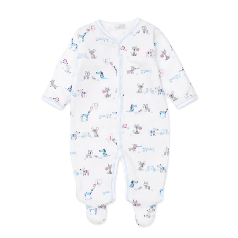 Kissy Kissy Print Footie Sporty Pups