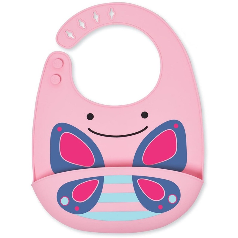 Skip Hop Zoo Fold & Go Silicone Bib – Butterfly