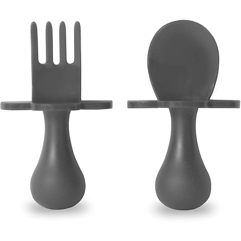 Grabease First Self Feeding Utensil Set – Gray