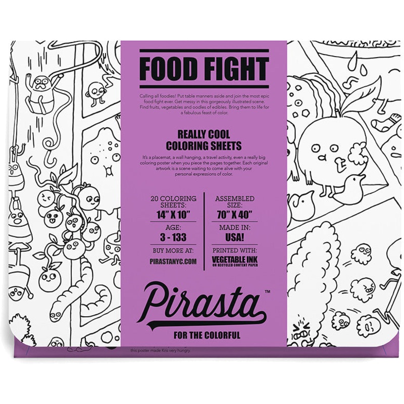 Pirasta Food Fight Coloring Sheets