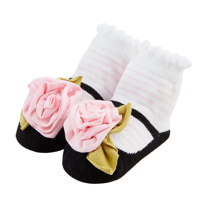 Single Socks Rosette Mary Jane