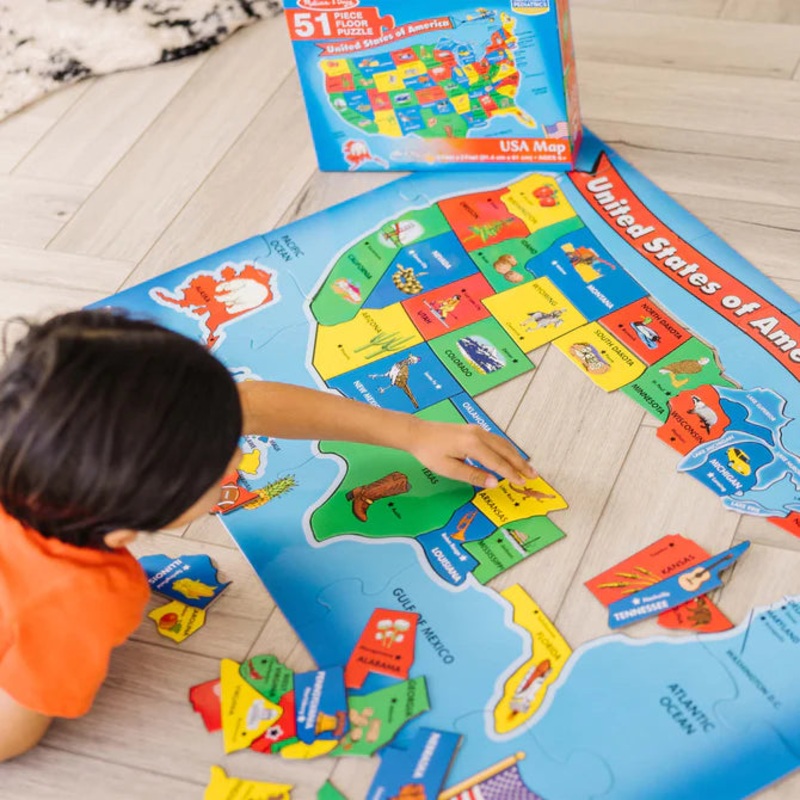 U.S.A. (United States) Map Floor Puzzle – 51 Pieces