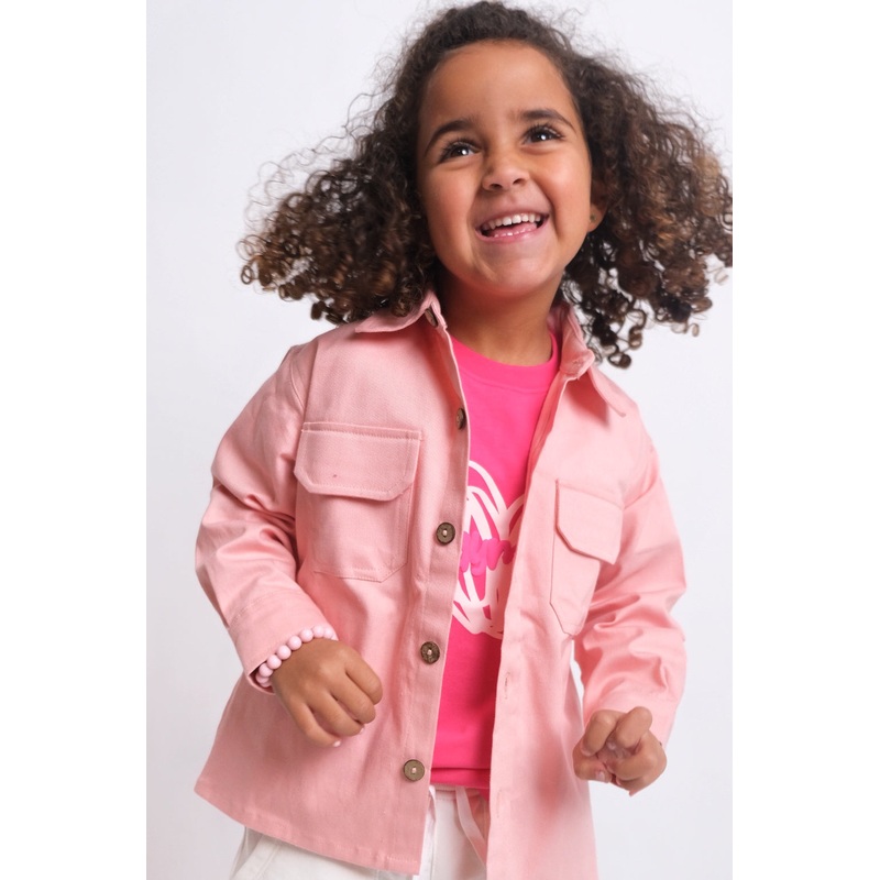 Unisex Salmon Long-Sleeved Overshirt