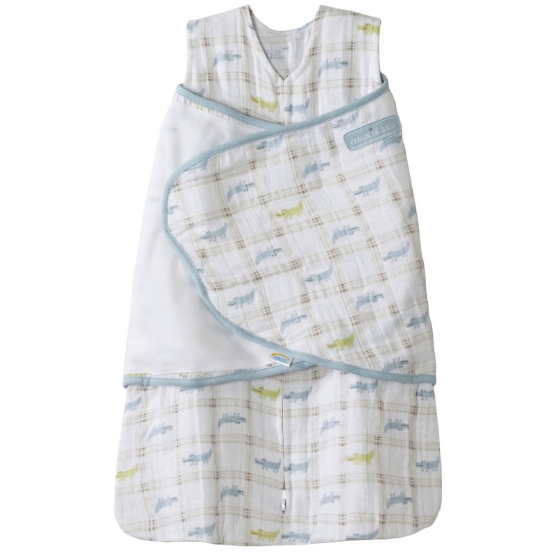 HALO SleepSack Swaddle, Muslin, Gator Plaid, Newborn