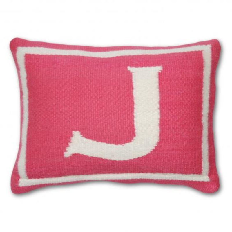 Jonathan Adler Junior Letter J Pillow in Pink