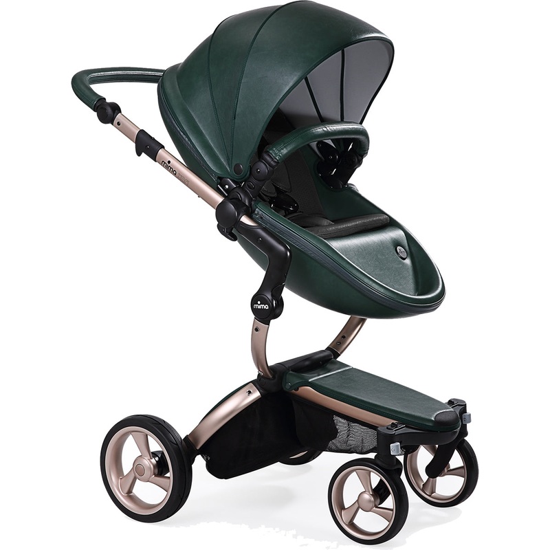Mima 2019 Xari Complete Stroller, Rose Gold – British Green / Black