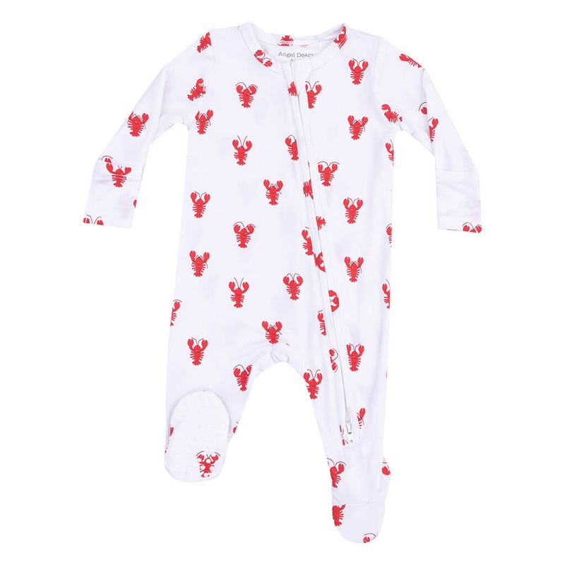 ADR 2 Way Zipper Footie Lobster Bamboo