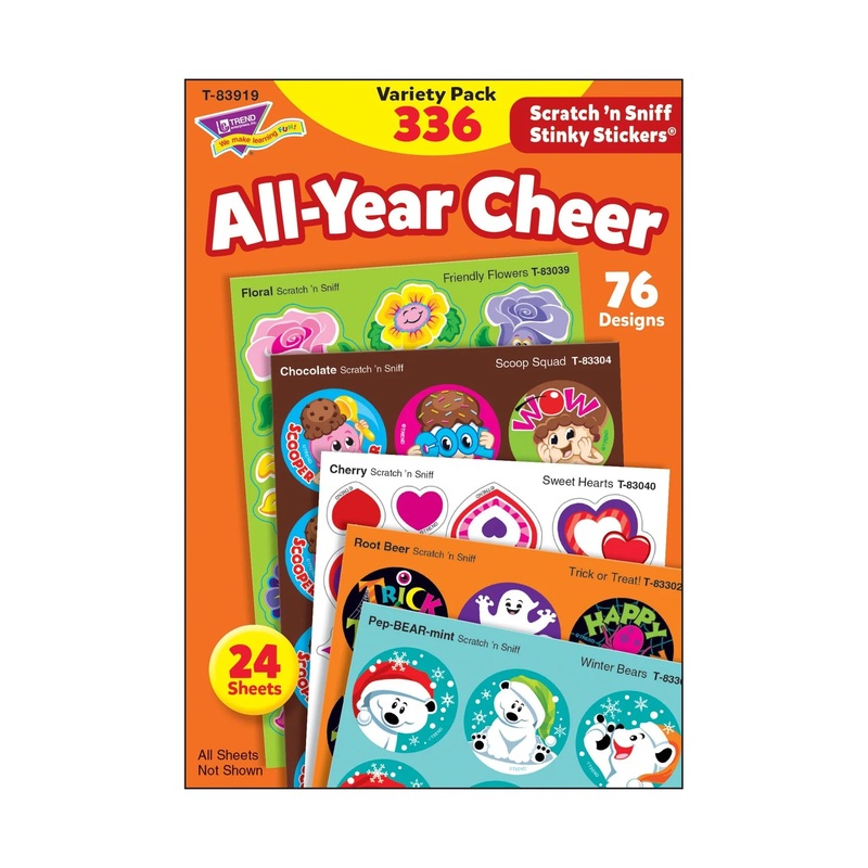All-Year Cheer Scratch ‘n Sniff Stinky Stickers Variety Pack