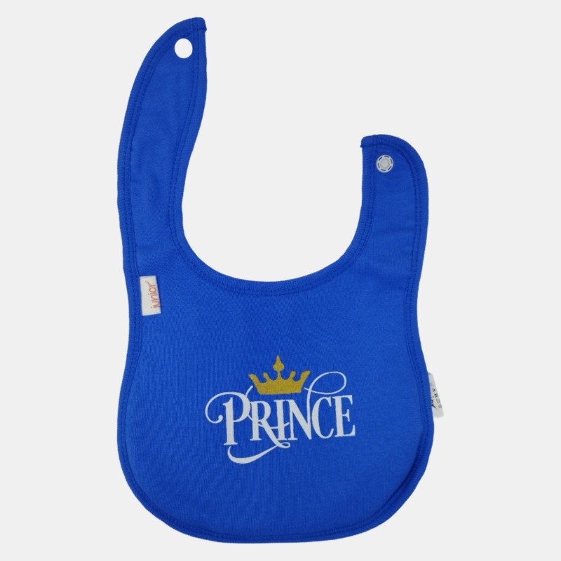 Baby Boys Bib  Prince in Blue