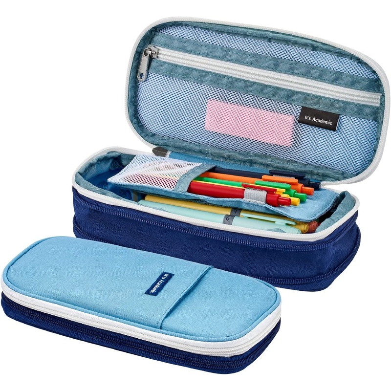 It’s Academic Locking Pencil Case, For Office & School Supplies, Travel Organizer  Bag, Compact, High Capacity, Light Weight, Black