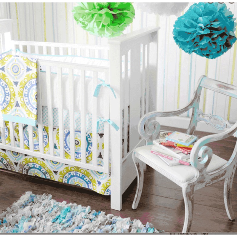 New Arrivals Indigo Summer 2 Piece Baby Crib Bedding Set