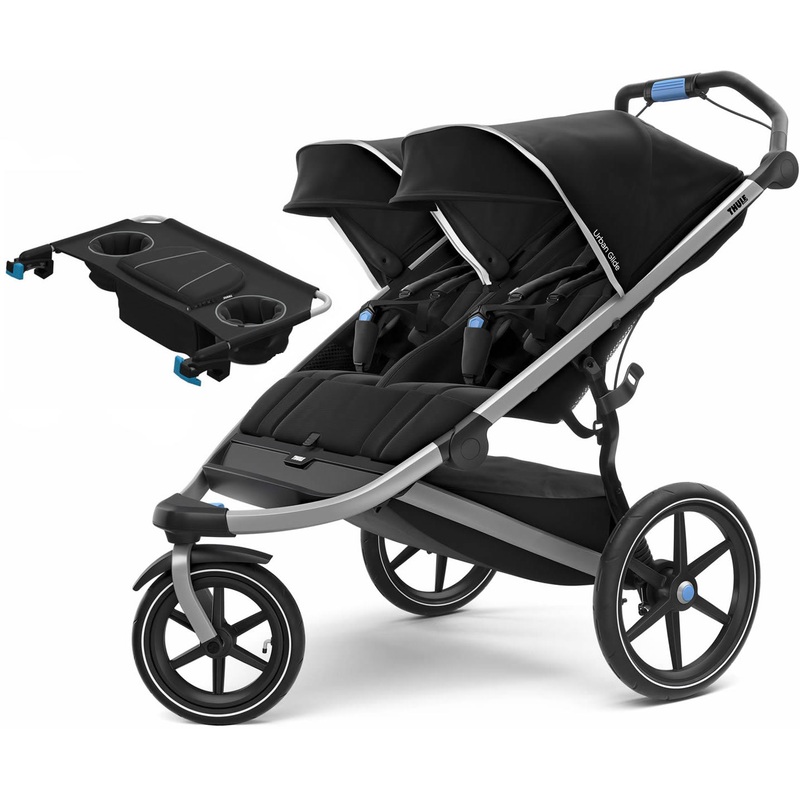 Thule Urban Glide 2 Double Jogging Stroller + Sport Organizer – Black