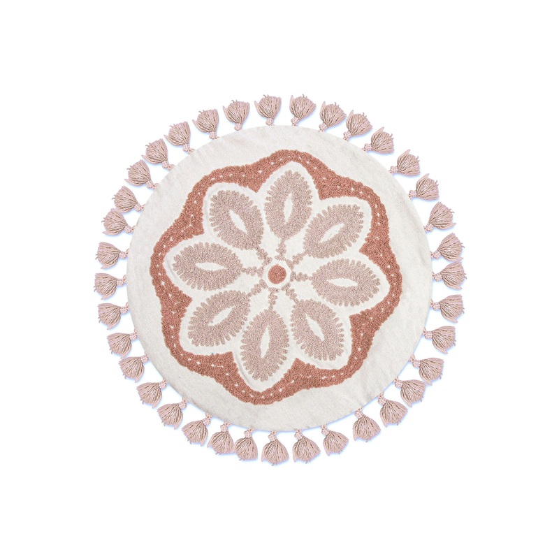 Crane Baby Parker Mandala Round Pillow