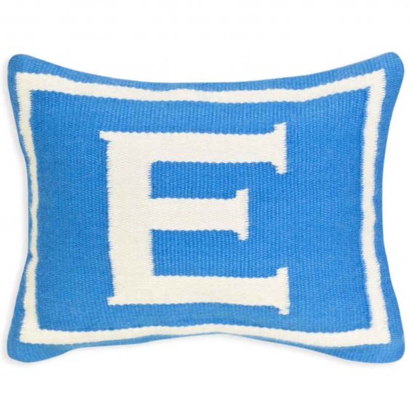 Jonathan Adler Junior Letter E Pillow in Blue