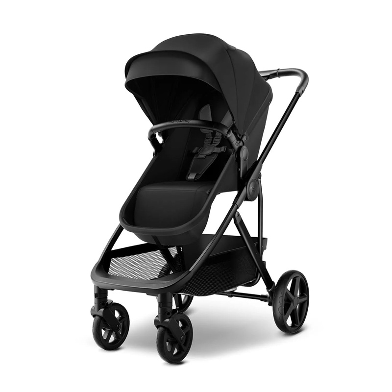 Rovee Bassinet Baby Stroller, 2-in-1 Foldable Infant Stroller with Reversible Seat – Black