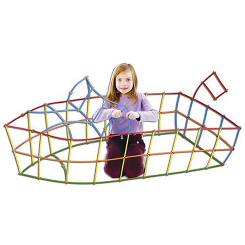 Roylco Straws & Connectors (Rainbow 230 Pieces)