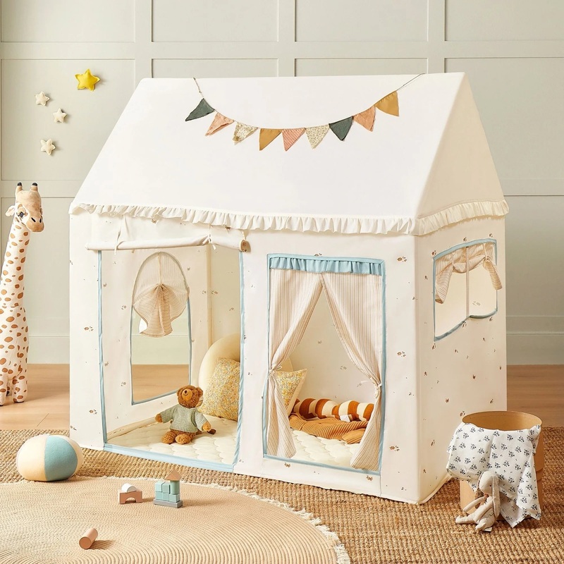 Tiny Land Sweet Citrus Kid’s Play Tent – Creamy white/blue
