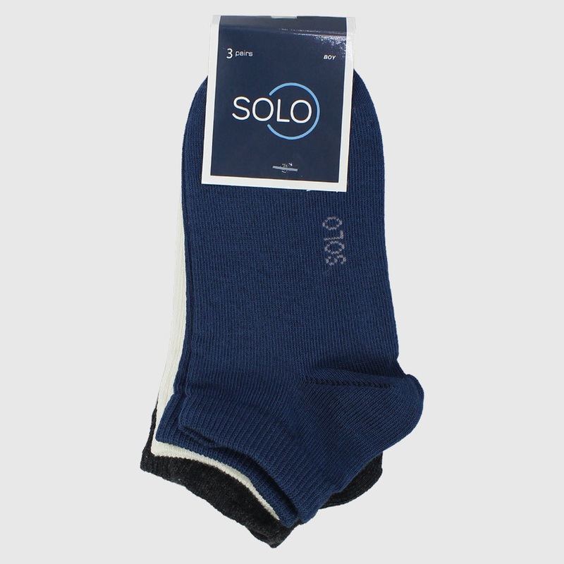 Plain Short Socks (Pack Of 3)