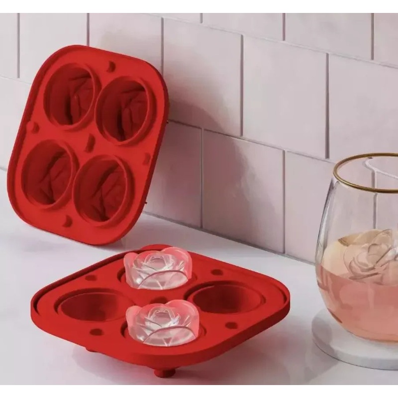 Rose Ice Cube Mold Red -(See Description)