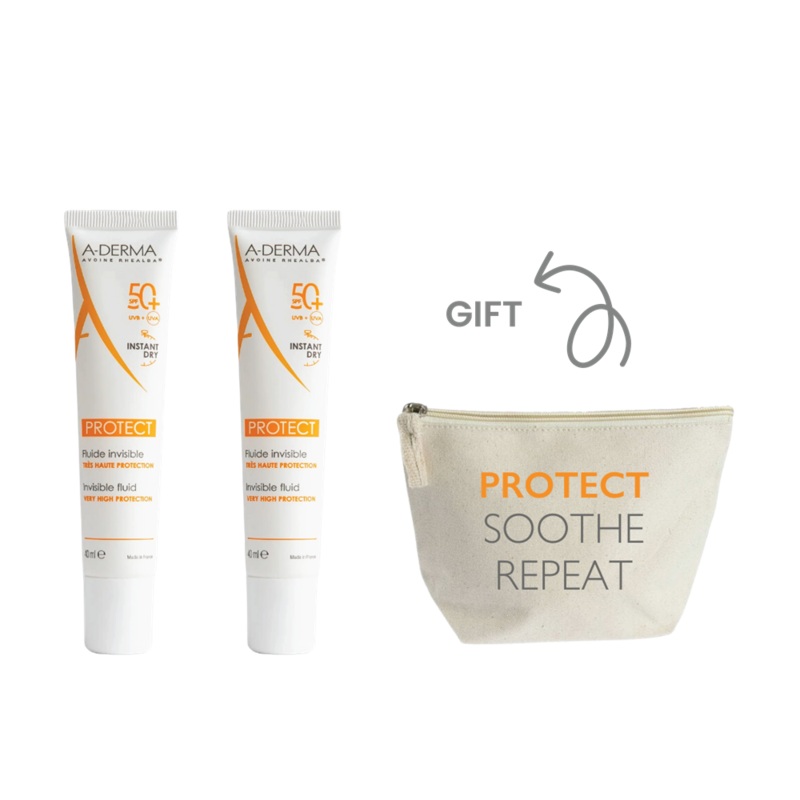 Aderma Protect Invisible Fluid Sunscreen SPF50+ Bundle
