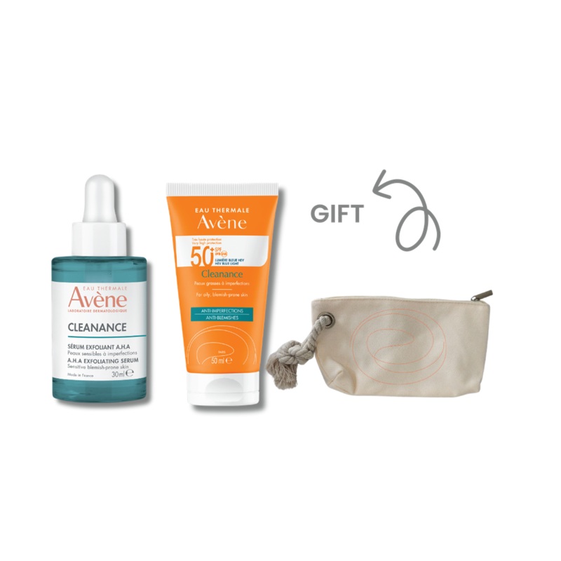 Avene Cleanance AHA Serum + Avene Cleanance SPF50+ Sunscreen