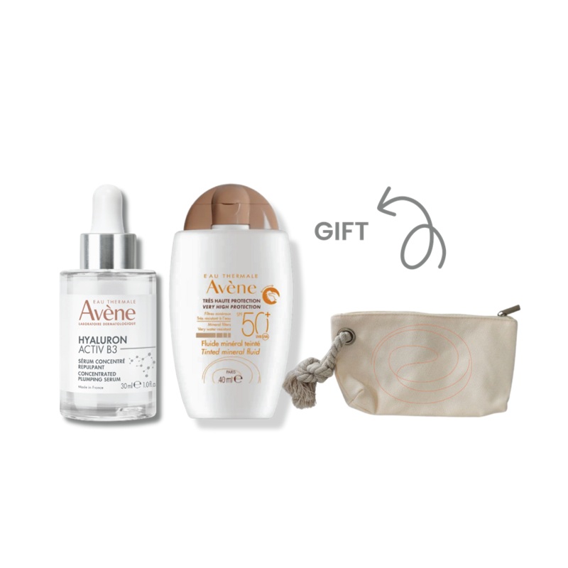 Avene Hyaluron Activ B3 Serum + Avene Mineral Tinted Sunscreen SPF50+