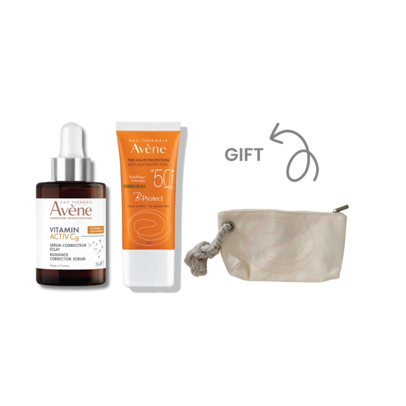 Avene Vitamin Cg Serum + Avene B-Protect Sunscreen SPF50+