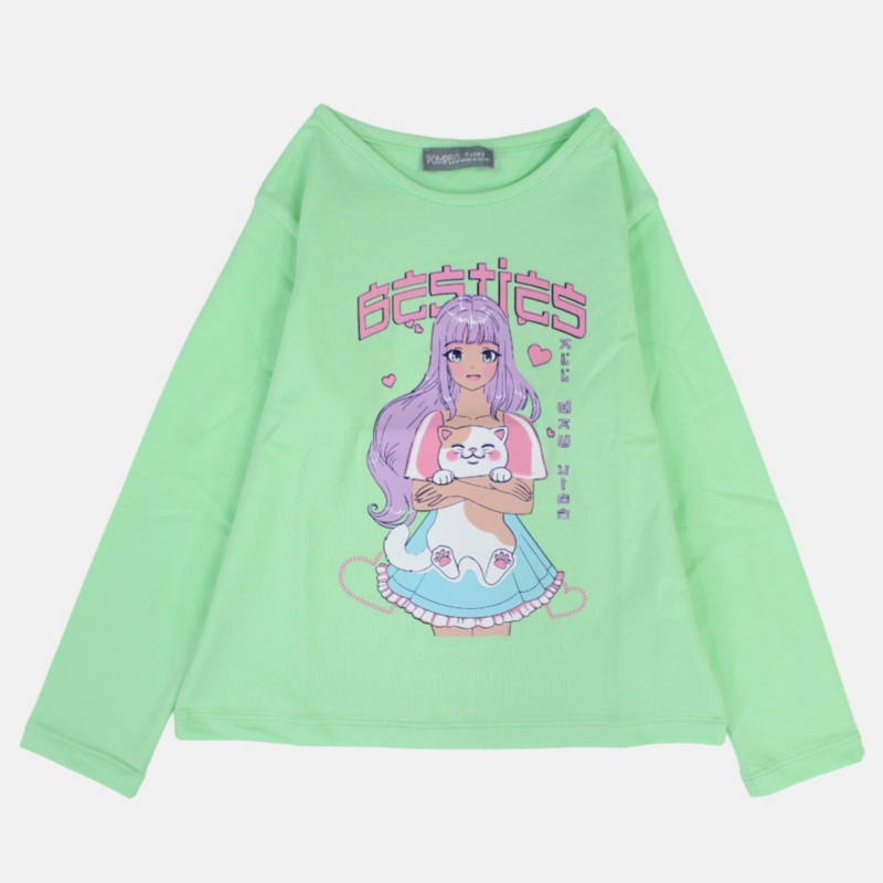 Girls Cotton Long-Sleeved T-Shirt