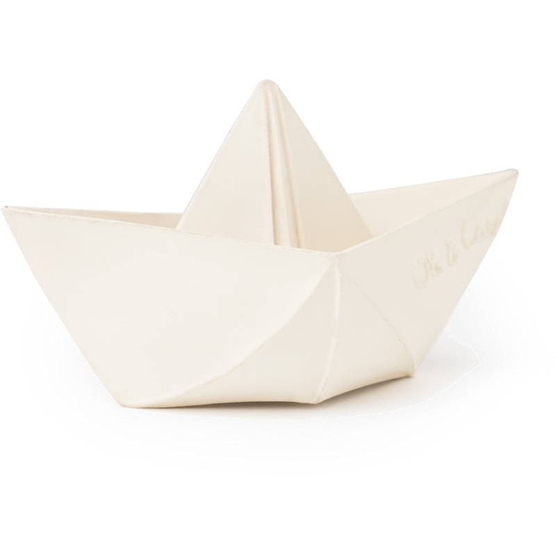 Oli & Carol Origami Boat Bath Toy – White