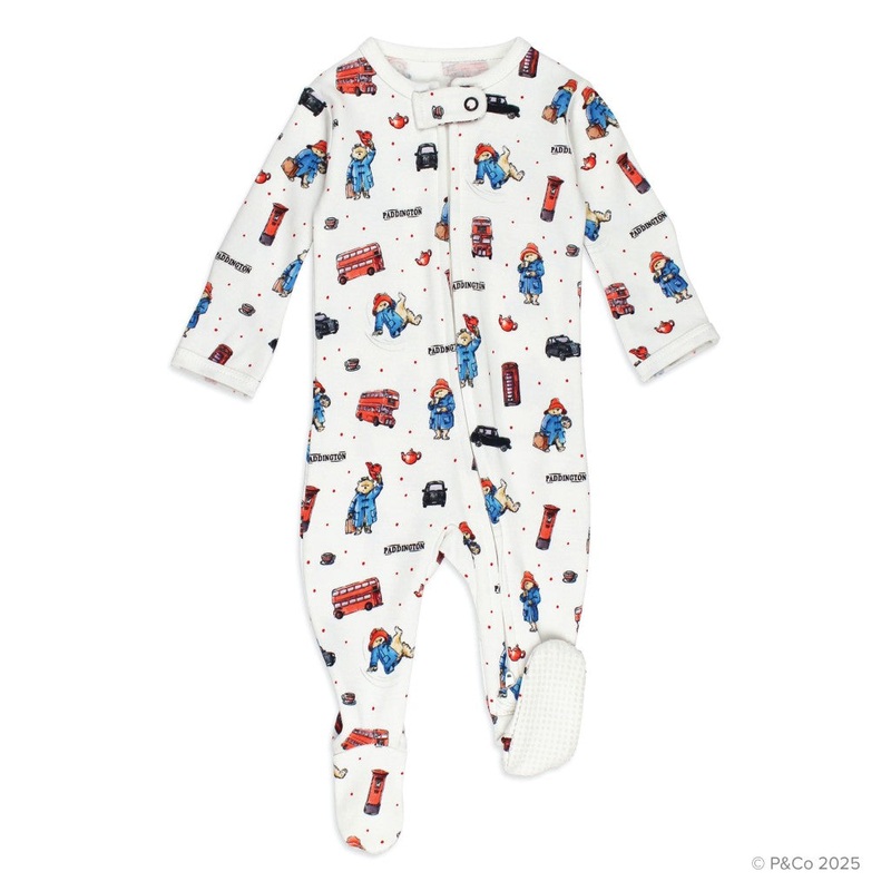 Organic 2-Way Zipper Footie – London Paddington Preemie/Newborn