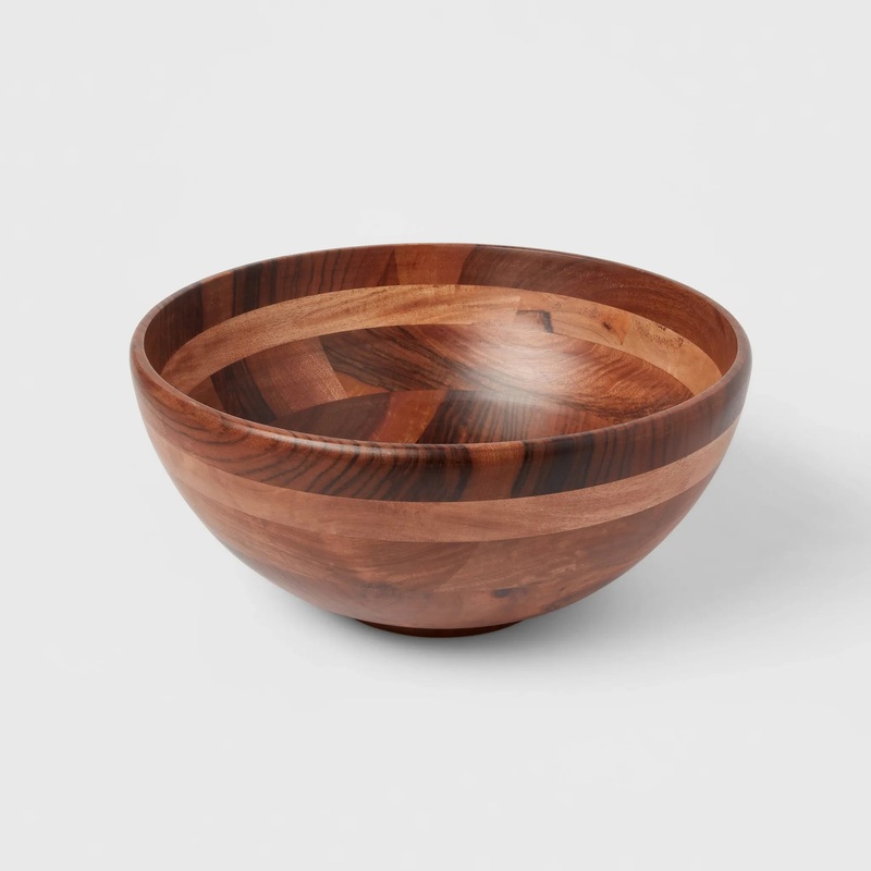 Wood Signature Serving Bowl (See Description)