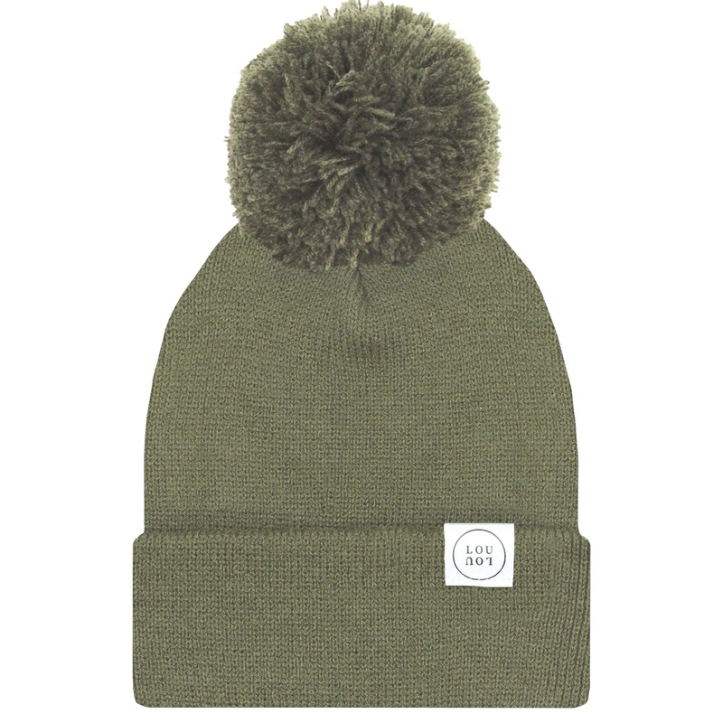 Beanie with Pom – Moss Green