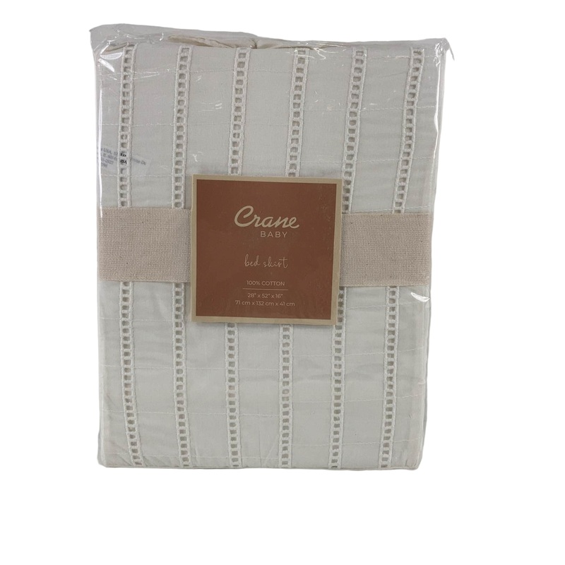 Crane Baby Crib Bed Skirt, Off-White Boho