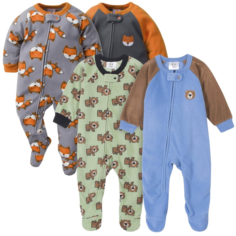 Gerber 4-Pack Baby Boys  Fleece Pajamas