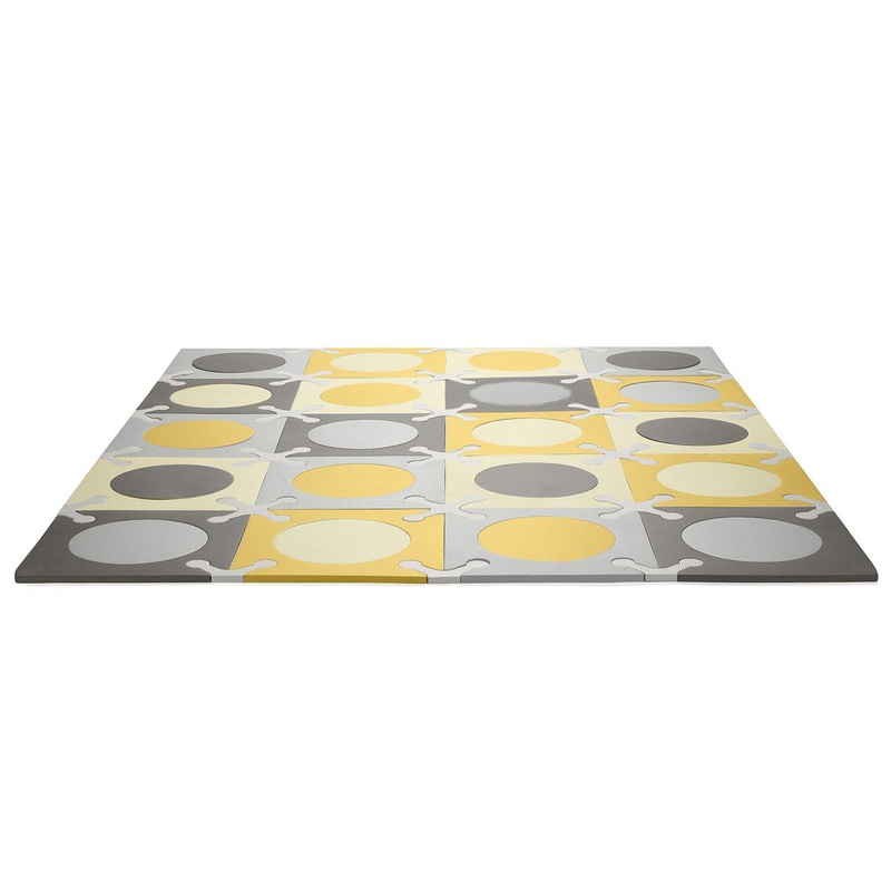 Skip Hop Playspot Interlocking Foam Tiles – Gold / Grey